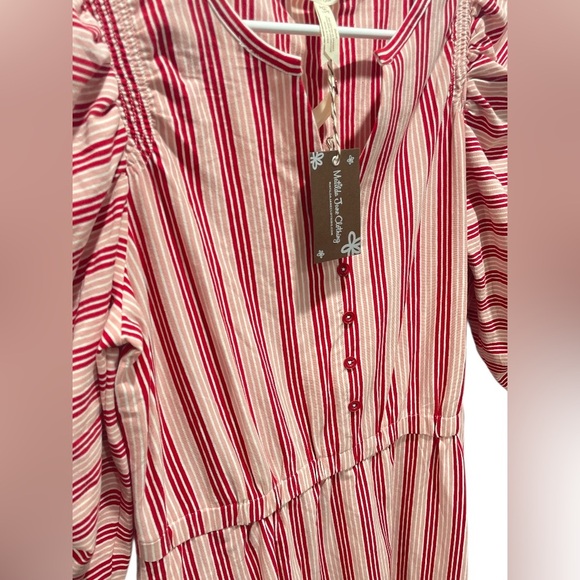 Matilda Jane Red and White Heart to Hear Puff Sleeve A-Line Sundress NWT Size M - Picture 6 of 6